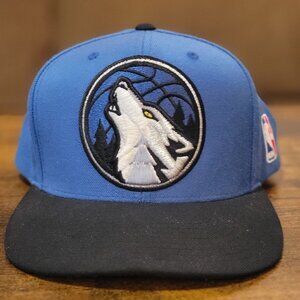 Mitchell & Ness Minnesota Timberwolves Snapback Blue/Black Hat, NBA Basketball
